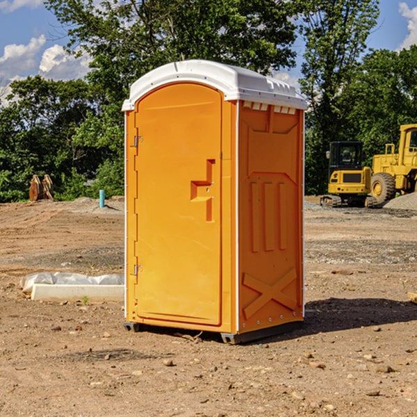 how often are the portable toilets cleaned and serviced during a rental period in Canon